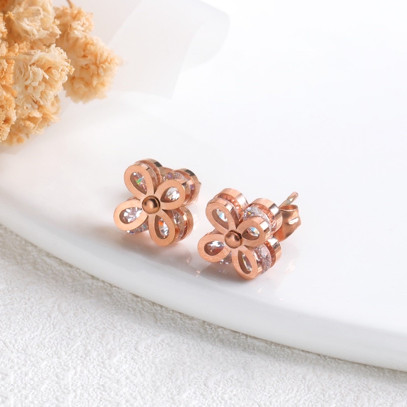 anting titanium daisy original terlaris termurah keren lucu diamonde