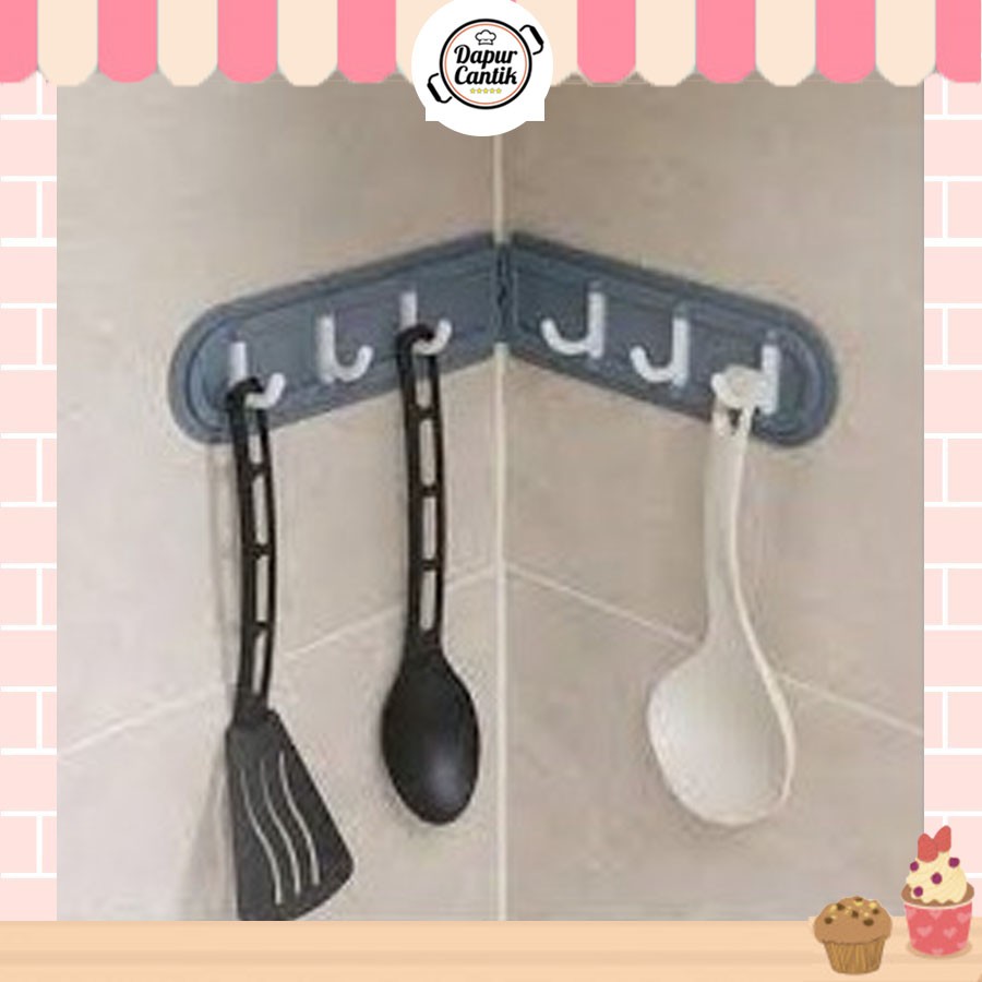 DapurCantik Gantungan Dinding Gantungan Dapur Gantungan Kamar Mandi Multifungsi Sudut Ruangan - KTH