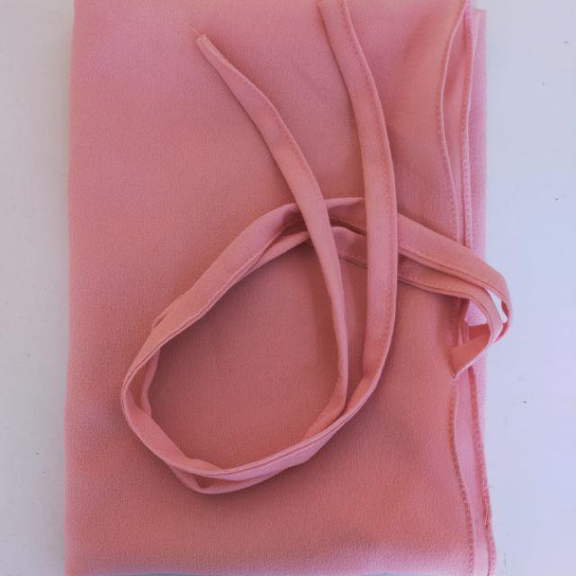 Bergo maryam premium diamond / Hijab Instan bergo maryam tali nonpet-Baby pink