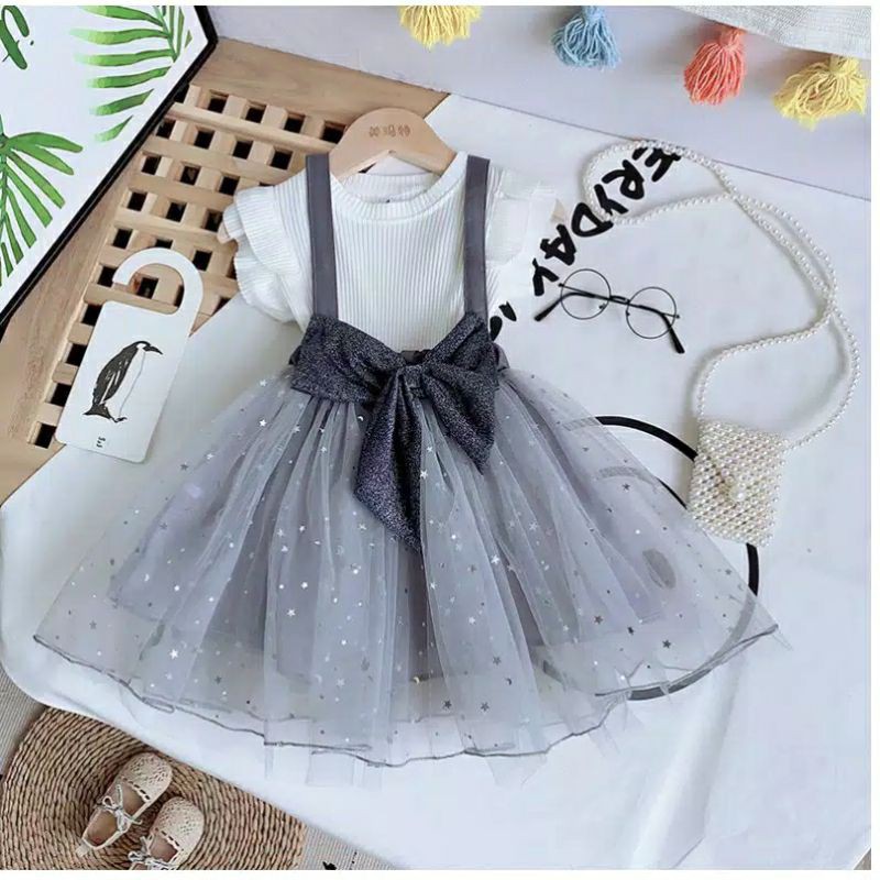 babyrayy TWINKLE STAR baju oblong overall rok import