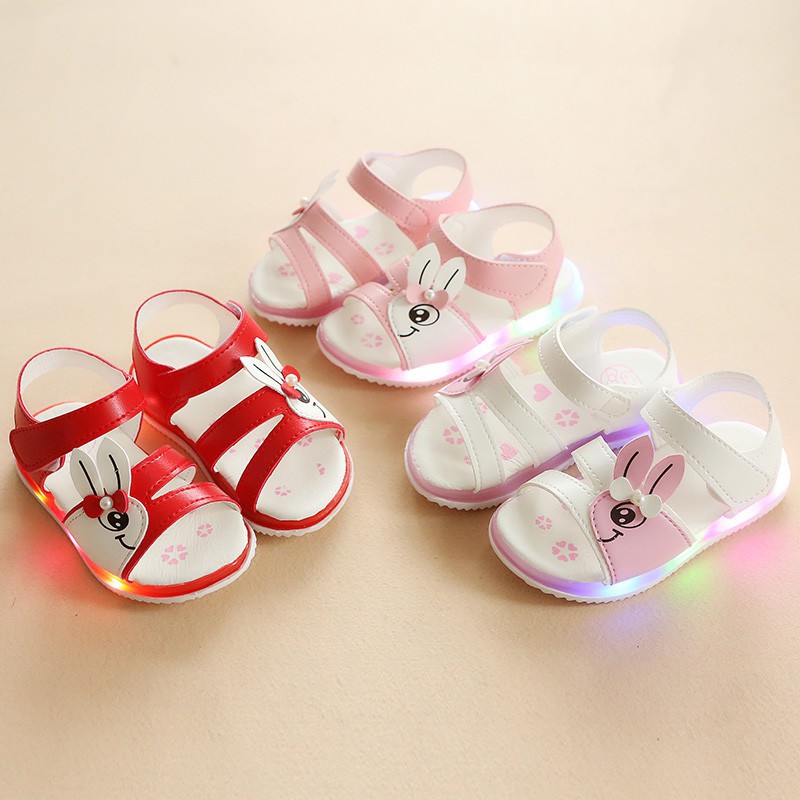 girls light up sandals