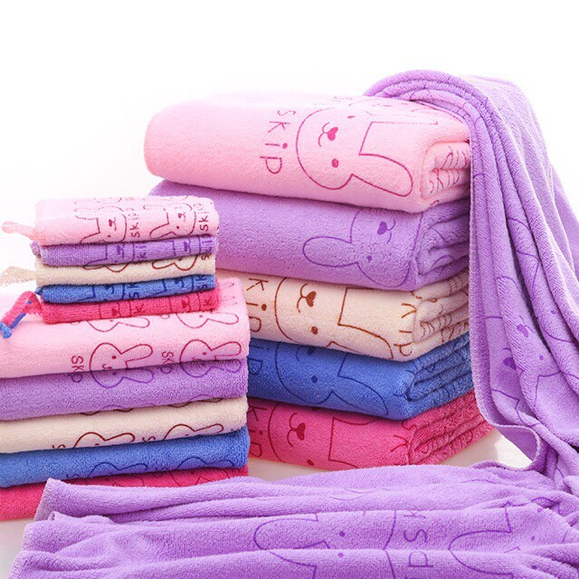 MoonLand 436 COD Wearable Bath Towel 3 In 1 Set  / Handuk Mandi  Multi Karakter IMPORT