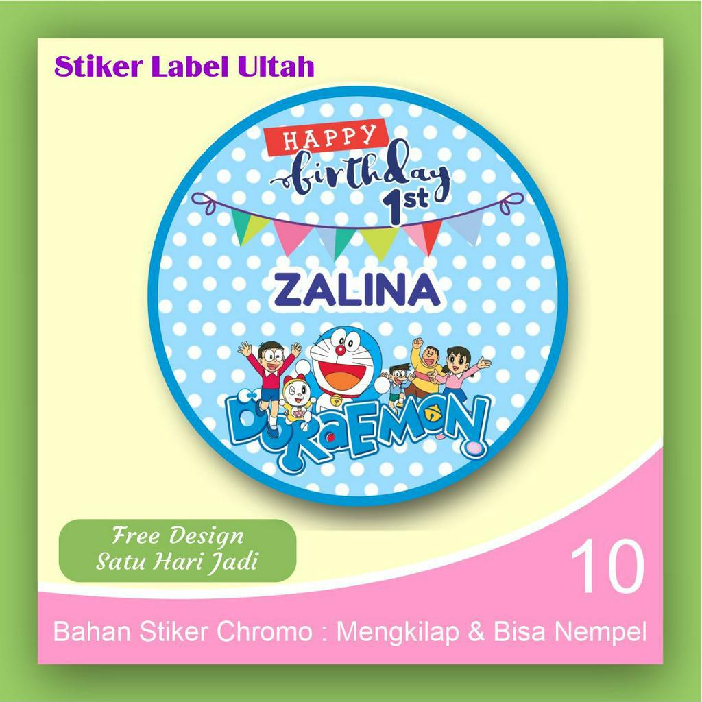 

Stiker Sticker Label Ulang Tahun Ultah Birthday Anak Laki Laki Perempuan