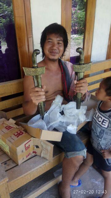 2set Hendle Pintu Keris Tarikan Pintu Rumah Pnjg 38cm