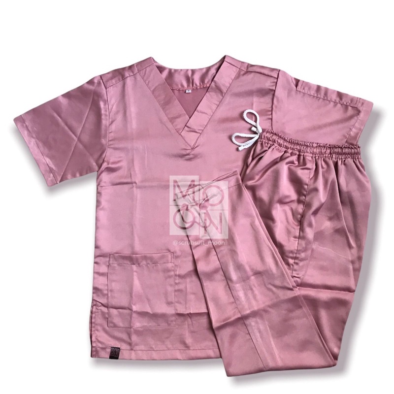 [Satin Premium] Baju Jaga Scrub suit Dokter Dokter Hewan Perawat Baju Ok Oka Antibulu kedokteran