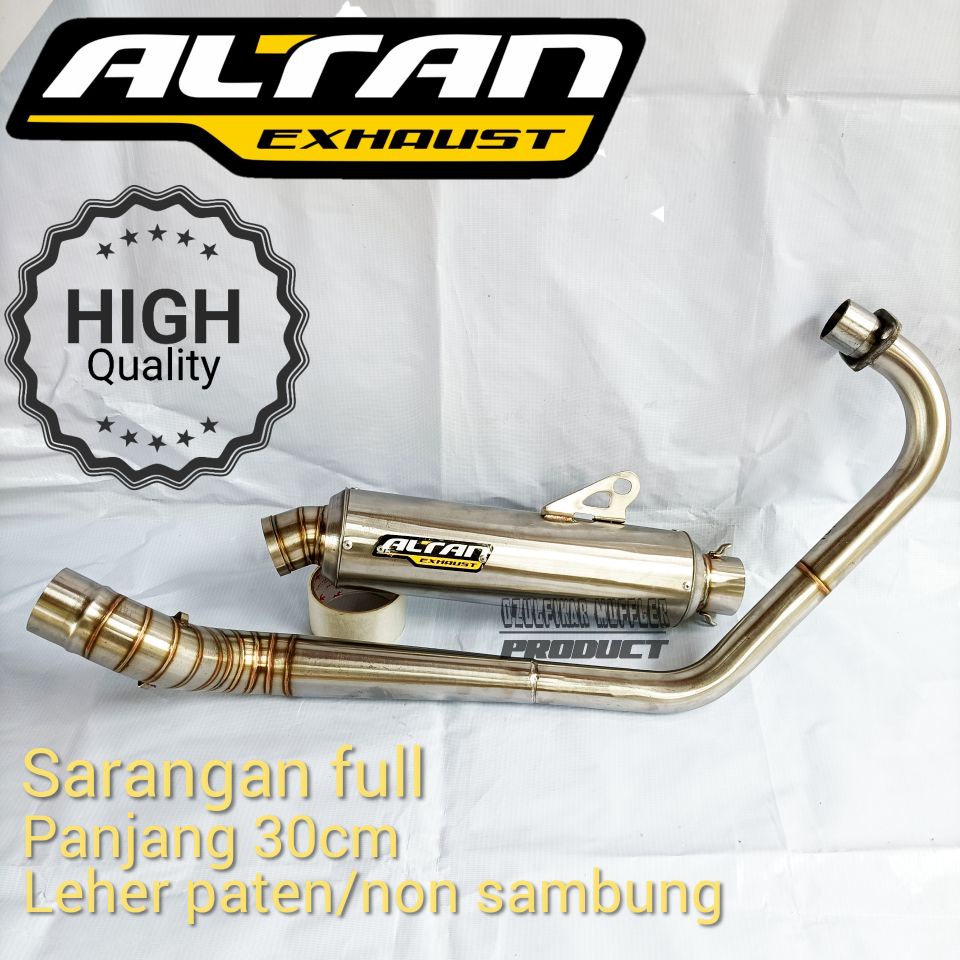 knalpot racing altan exhaust full set  cb gl pro megapro tiger leher paten
