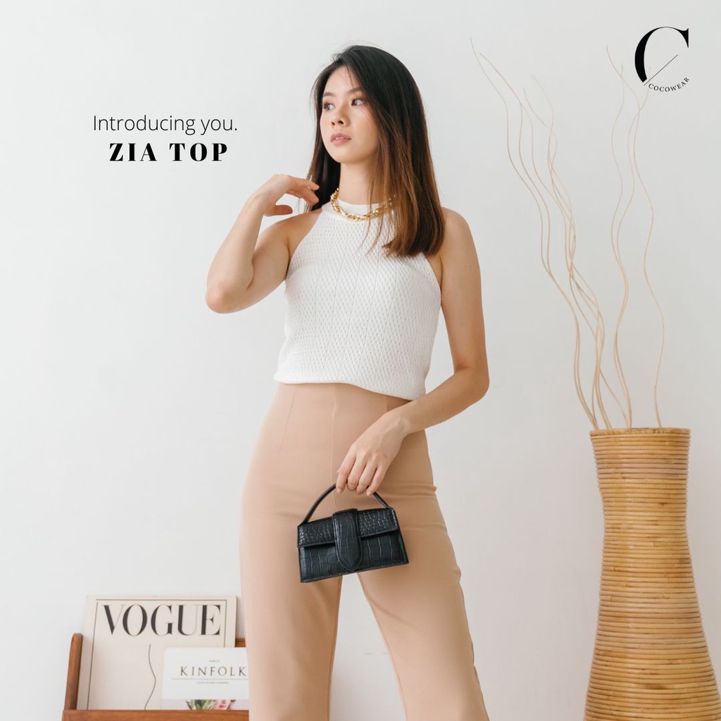 ZIA TOP - ATASAN TANK TOP HALTER NECK PREMIUM WANITA