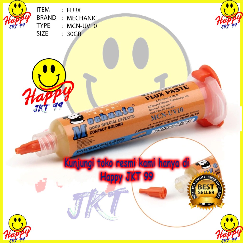 [ HAPPY JKT 99 ] FLUX MECHANIC MCN-UV10 MCN UV10 UV 10 30GRAM