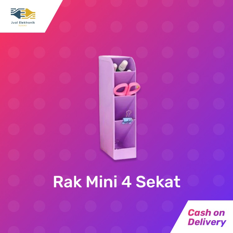 RAK MINI 4 SEKAT Tempat Alat Tulis / Mini Rack Tempat Sendok Gunting