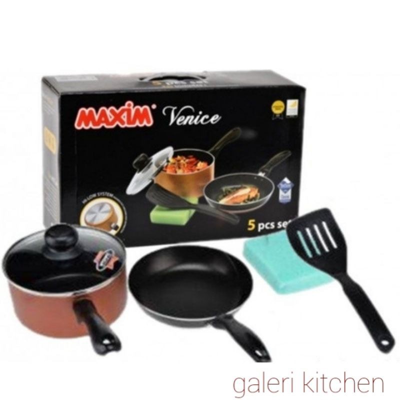 Panci set maxim venice set 5/5pcs,Alat Masak,Peralatan Masak Original Maxim