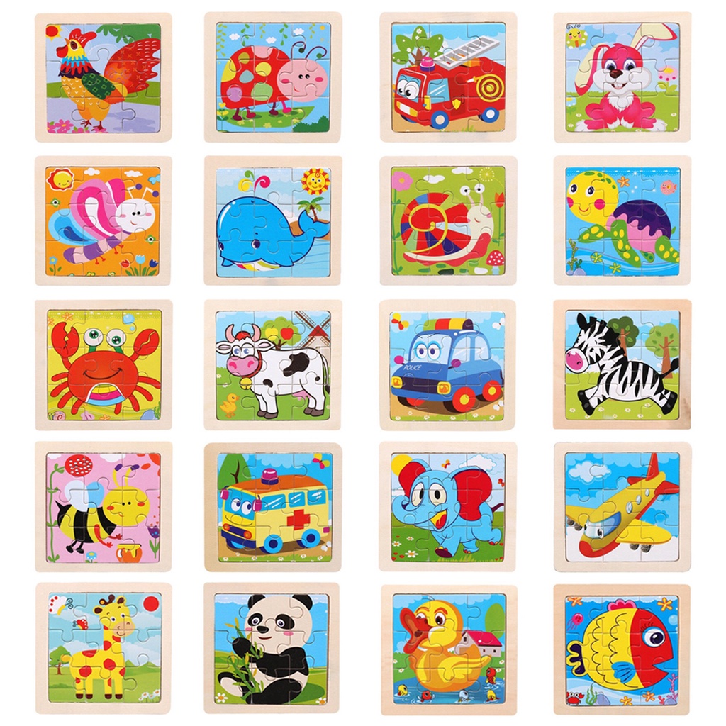 ☀ INDOLAND ☀ PUZZLE JIGSAW KUBUS BAHAN KAYU / PUZZLE KUBUS / PUZZLE ANAK / JIGSAW PUZZLE T002