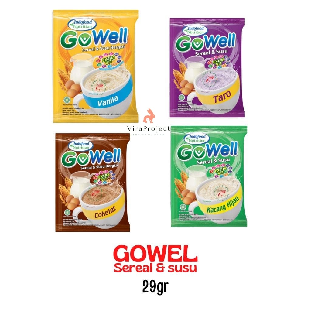 GOWELL SEREAL &amp; SUSU KEMASAN RENTENG (ISI 10S)/ POUCH (10bks@30gr)