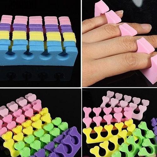 [Bayar Di Tempat] 10 Pcs Lembut Toe Separator Spons Busa Jari Nail Art Salon Pedicure Manicure Alat