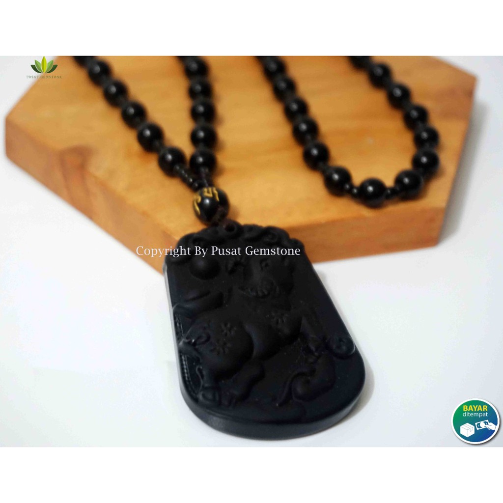 Kalung Giok Hitam Shio Kerbau