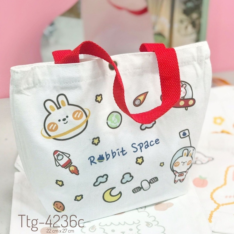 tas tenteng canvas cute lucu cacu animal tas handsbag hand bag tas animal cute korea