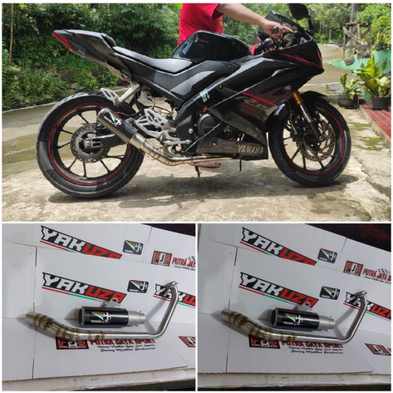knalpot racing yakuza for Cbr150/R15/gsx/mt15 full system pnp