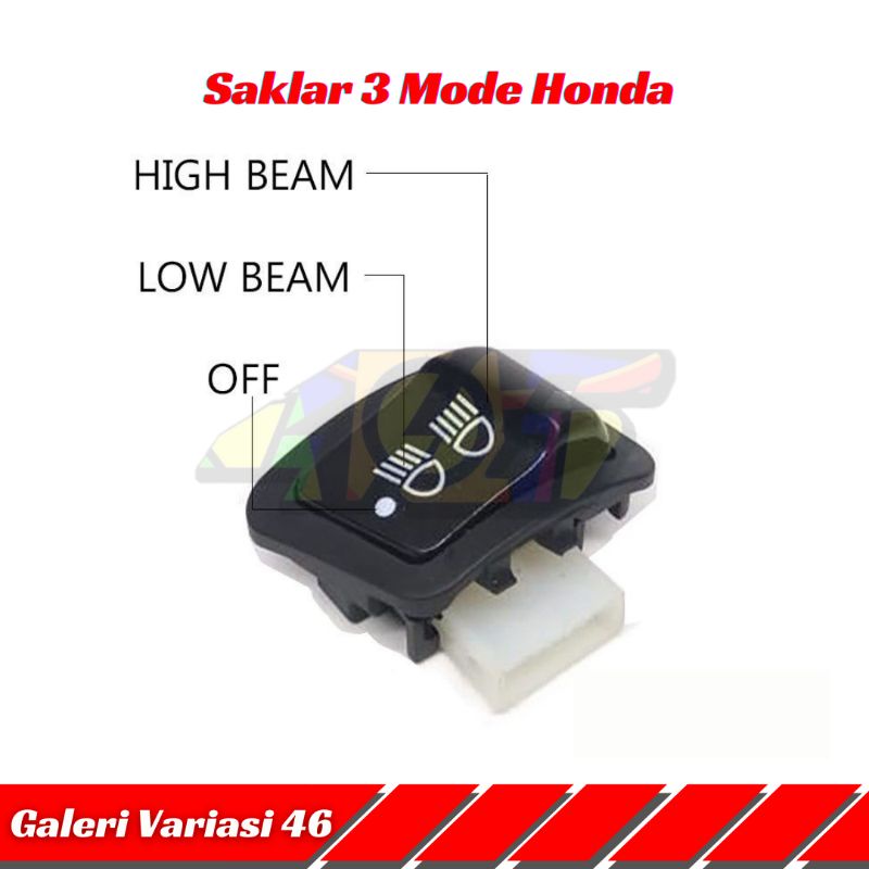 Saklar Tombol 3 Mode Honda Beat Vario Revo Supra