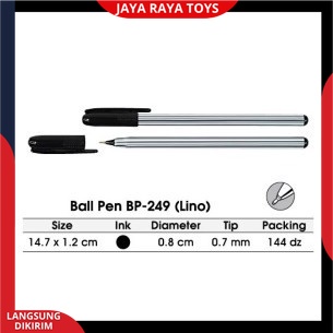 Pen Ballpoint Lino JOYKO BP-249 Pulpen Lino / Pena 0,7 Hitam / Biru 1pcs Bisa Cod