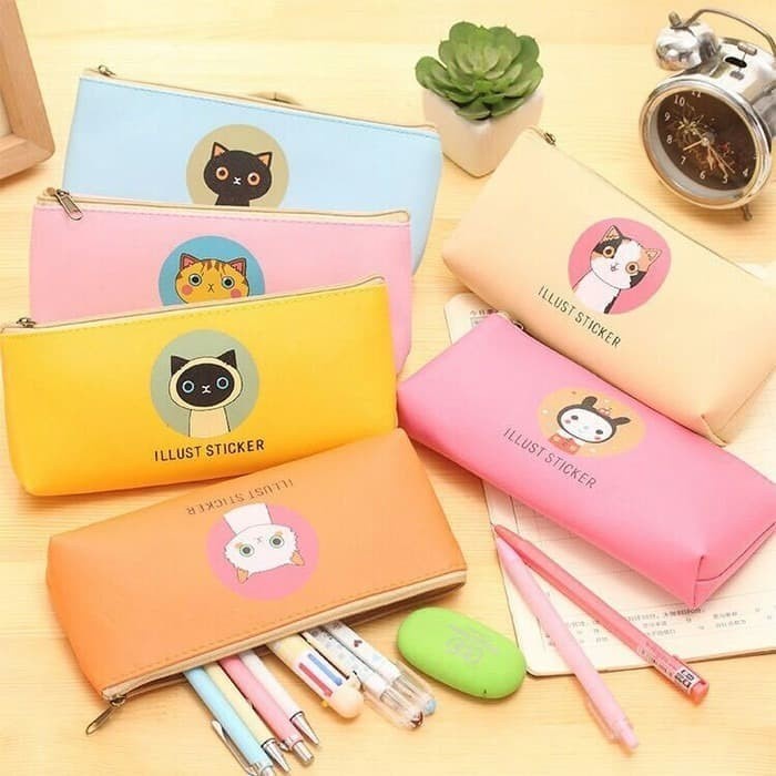 

Bergaransi Tempat Pensil Model Kucing Imut / Pencil Box Unik Hemat