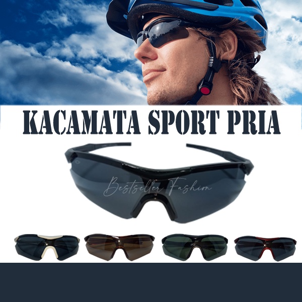 BARU !! KACAMATA FASHION PRIA KACAMATA MODEL SPORT ANTI UV UNTUK BERSEPEDA KACAMATA HITAM OLAHRAGA OUTDOOR