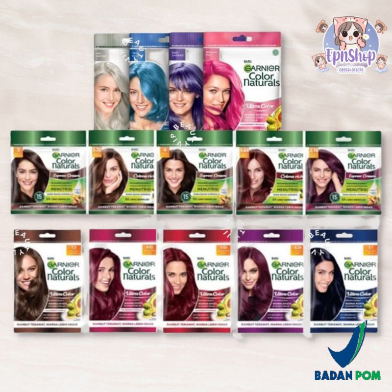 GARNIER COLOR NATURAL GARNIER SACHET PEWARNA RAMBUT CREME RICHE DAN ULTRA COLOUR