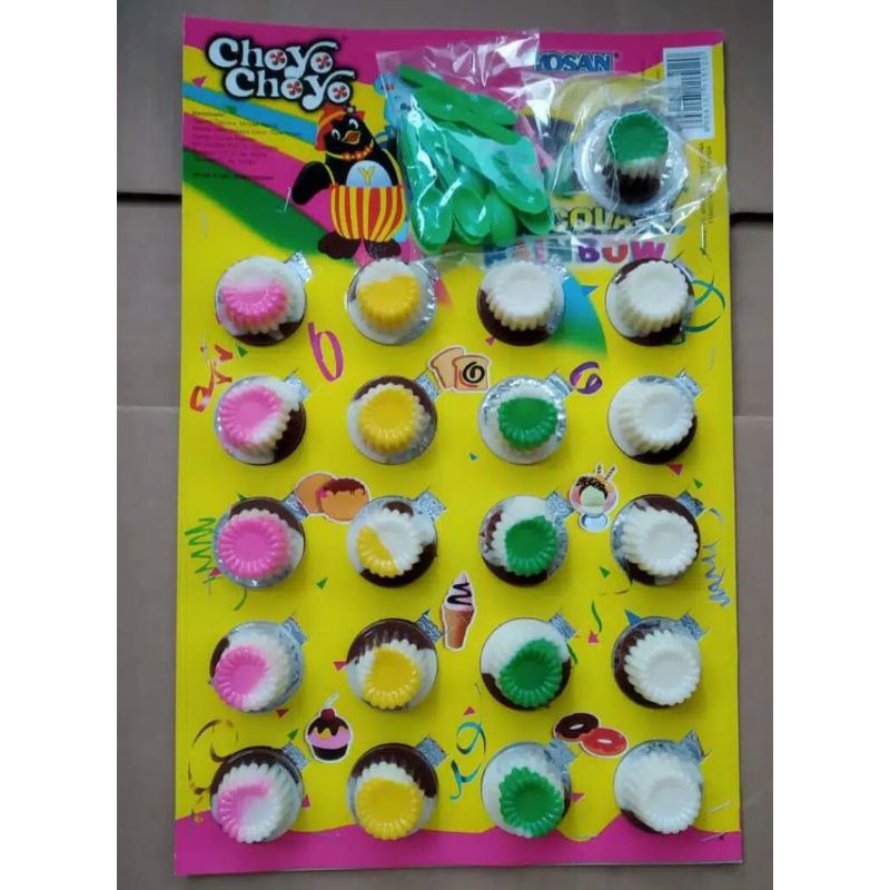 

2Xbtygneal Sakha Snack ) Choyo Choyo Coklat Rainbow Isi 20Bj