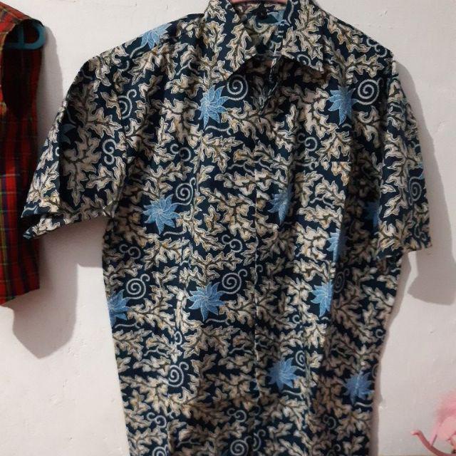 Bswart Batik Hrb026 Kenongo Hem Pendek Padi Pekalongan M L Xl Batik Pria Murah Modern Grosir