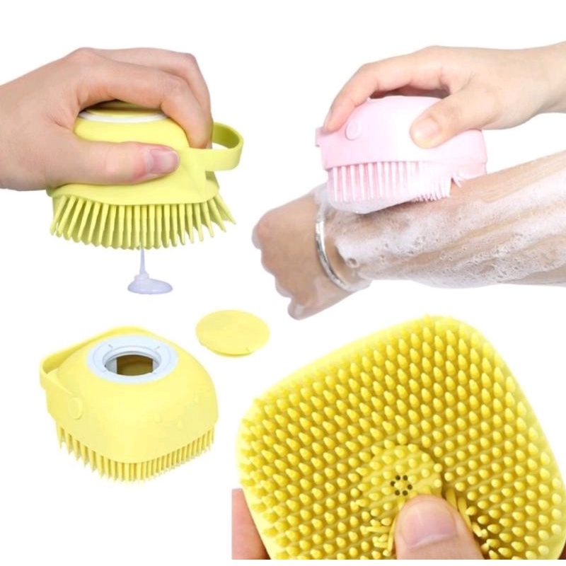 Shower brush / Sikat Mandi Silikon Dispenser portable