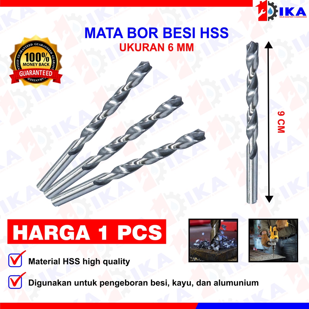 Mata Bor Besi Hss 2,5 4,5 5 6 mm Bagus Murah Kuat