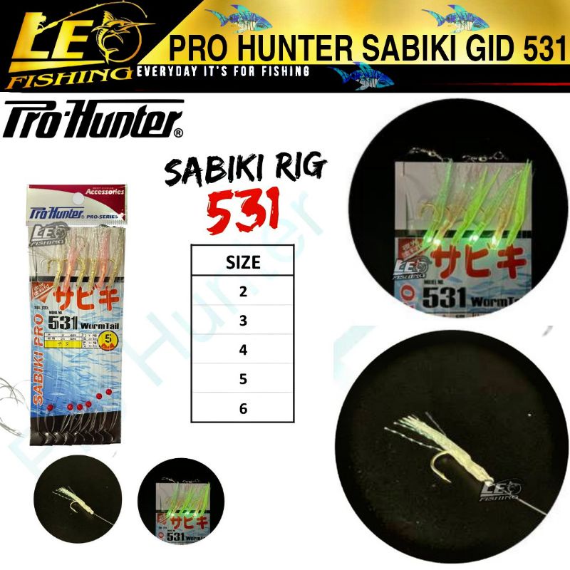 SABIKI GID PRO HUNTER TIPE 531 PANCING KOTREK PRO HUNTER  SIZE 2 3 4 5 6