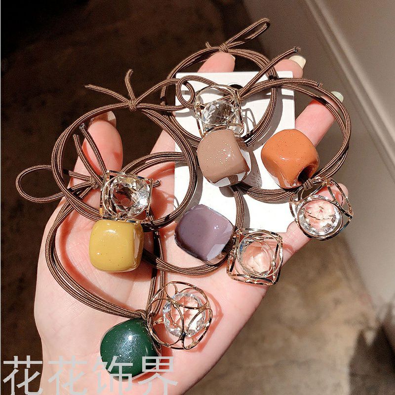 Ikat Rambut Style Morandi Hair Rope Rhinestone