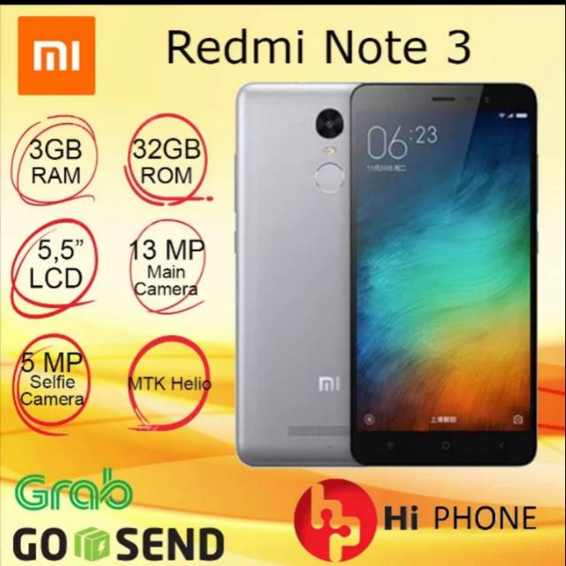 XIAOMI REDMI NOTE 3 INTERNAL 32GB RAM 3GB