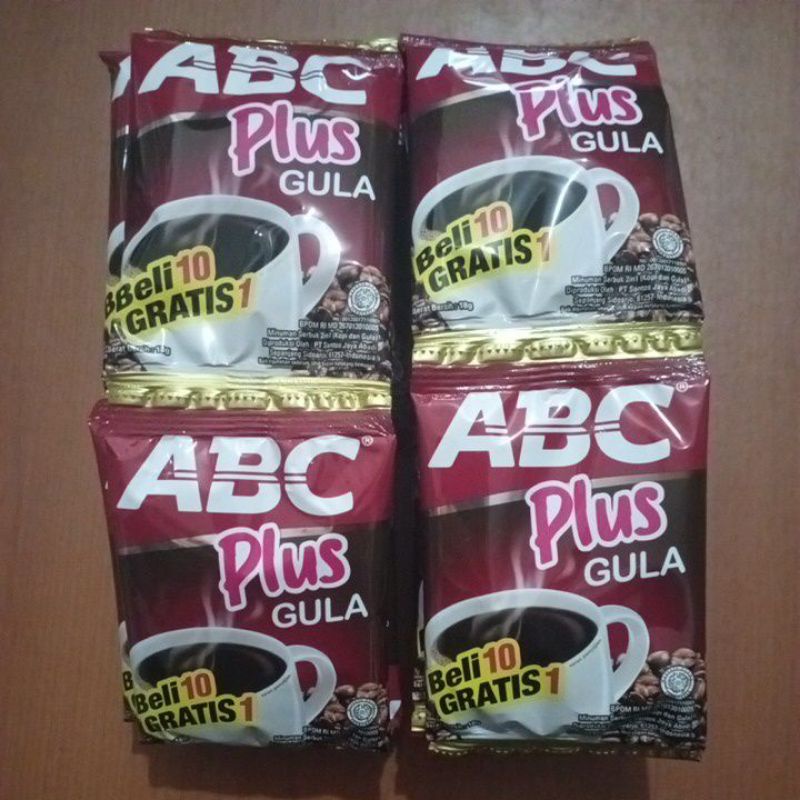 

Kopi Abc Plus gula Rentengan (11 bks x 18g)