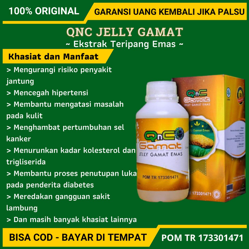 Jelly Gamat QnC Ekstrak Teripang Emas Obat Herbal Berbagai Macam Penyakit