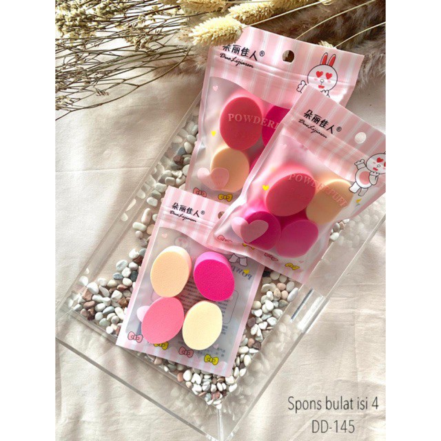 (READY) SPONGE MAKE UP ISI 4 / SPONGE FOUNDATION/ SPONGE BEDAK &amp;  SPONGE MAKE UP 4 IN 1 ANEKA MODEL