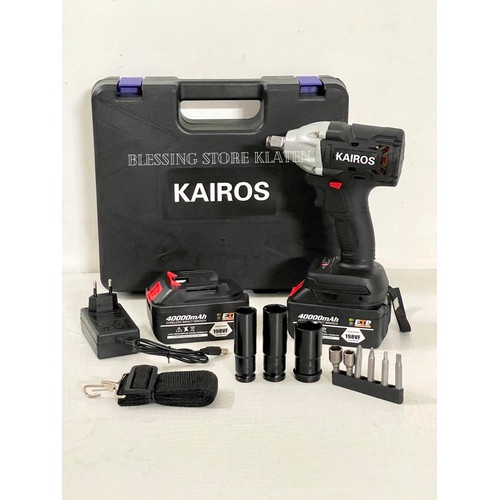 DISKON HARI INI MESIN BOR CORDLESS BATRAI -Cordless Impact Wrench 20 Volt kairos Dua Baterai  4000 MAH SIAP PAKAI FREE 2 BATRAI