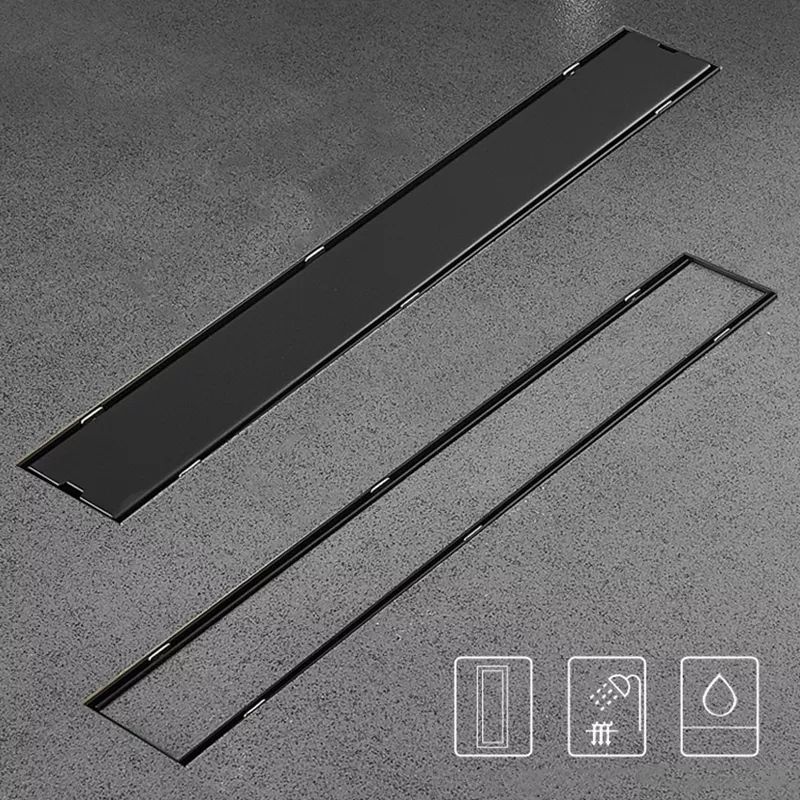 Smart Drain Tile insert Stainless Hitam 20cm 30cm 40cm dan 60cm floor drain saringan Got anti banjir dan serangga Stainless SUS 304