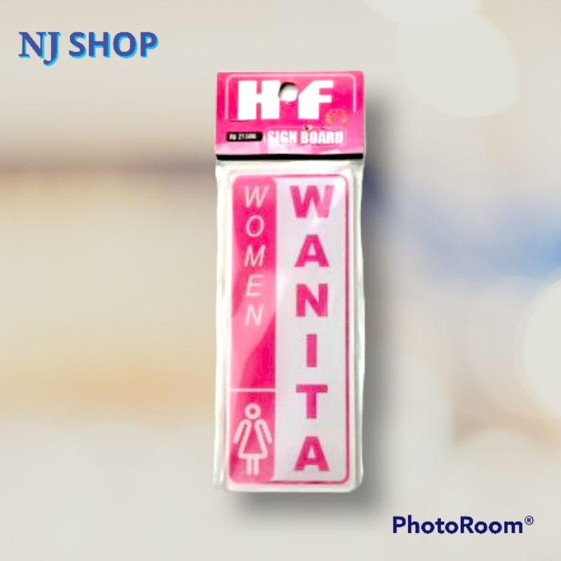

[Sign Board] - "WANITA" BAHAN AKRILIK