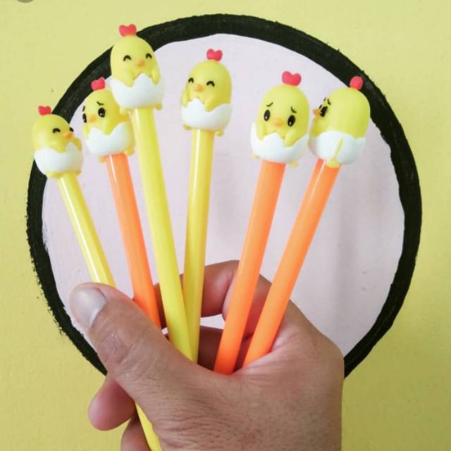 

Pulpen gel karakter ayam murah sale 8.000 2biji