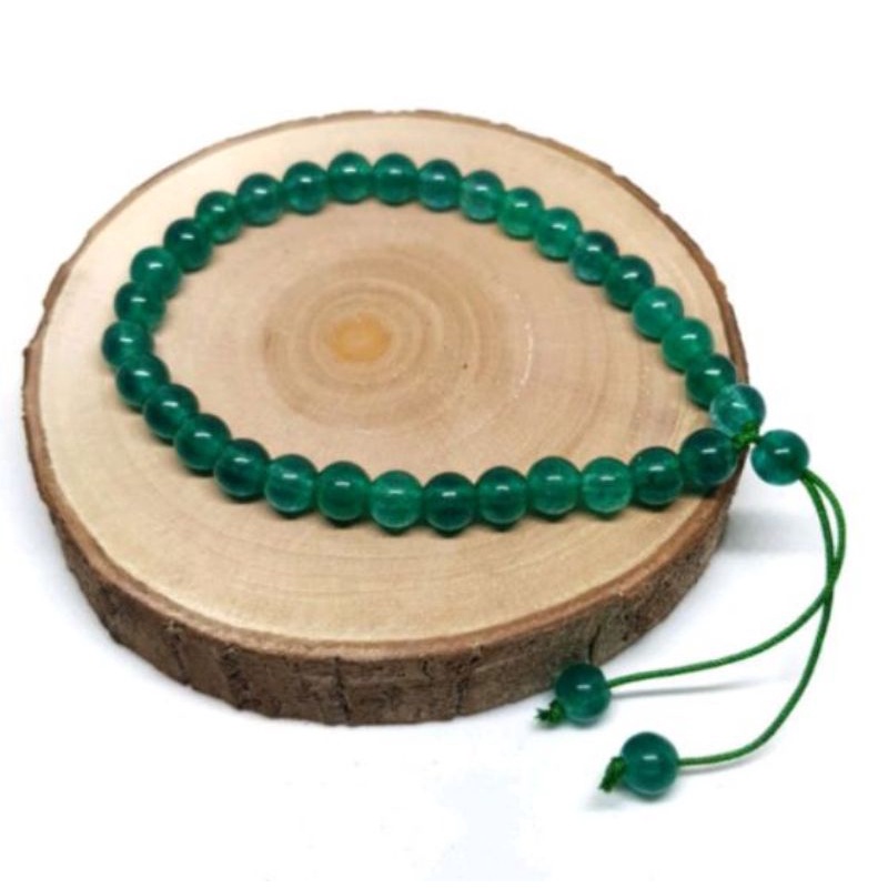 GELANG TASBIH BATU GIOK ORIGINAL 6MM