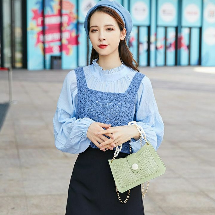 Tas Pundak wanita hobo 2021 handbag Cewek selempang kulit sintesis fashion korea