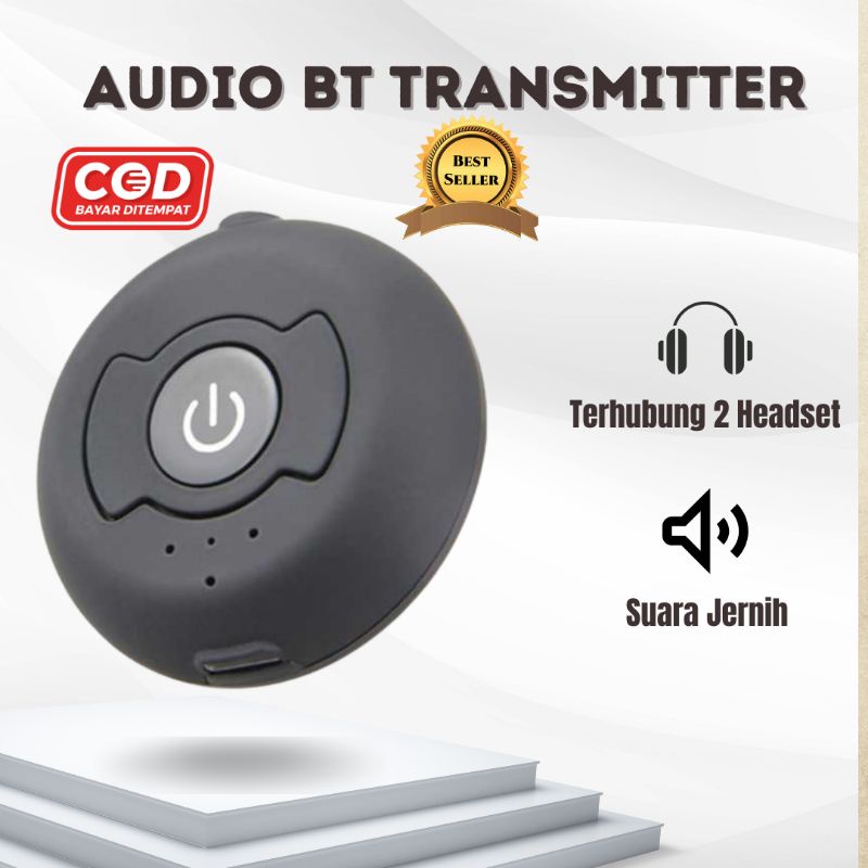 Audio Bluetooth Transmitter Multipoint / Pemancar Bluetooth Audio Bisa untuk 2 Headset