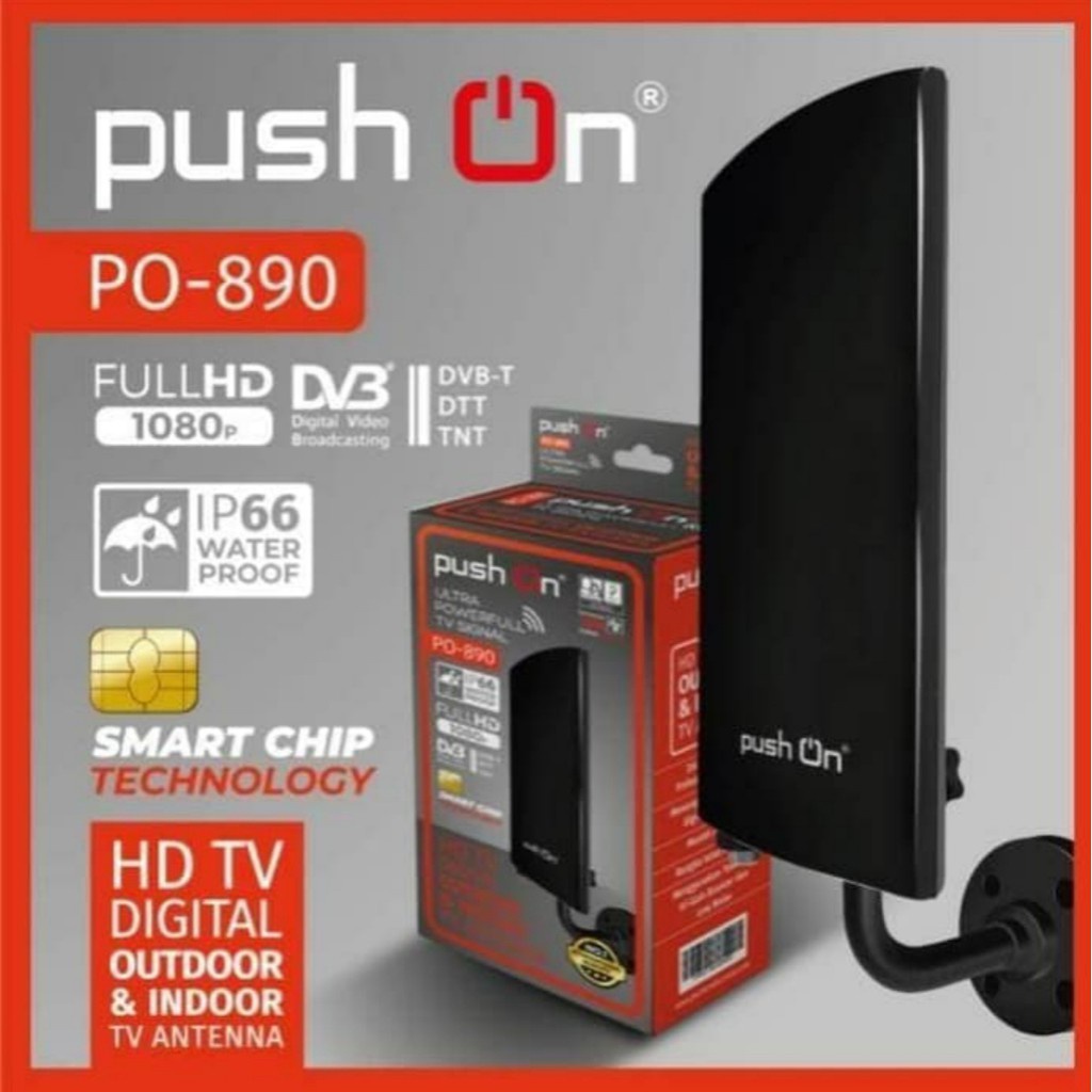 Antena TV Push On PO-890 HD digital outdoor indoor Antena