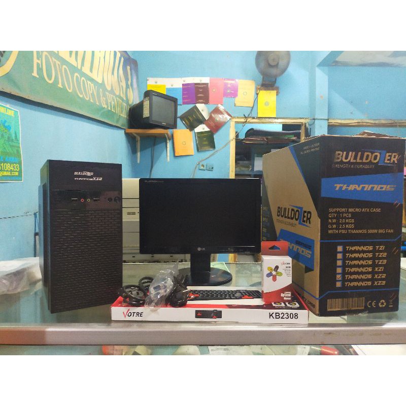 Paket Komputer Fullset Core2Duo Ram Ddr3 4Gb Harddisk 500Gb Lcd Keyboard Mouse