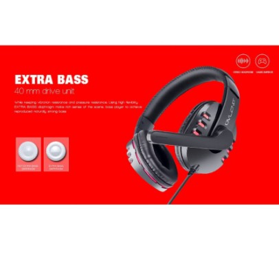 Headset gaming ovleng wired aux audio 3.5mm stereo bass with mic X6 - Headphone x-6 for Pc-laptop