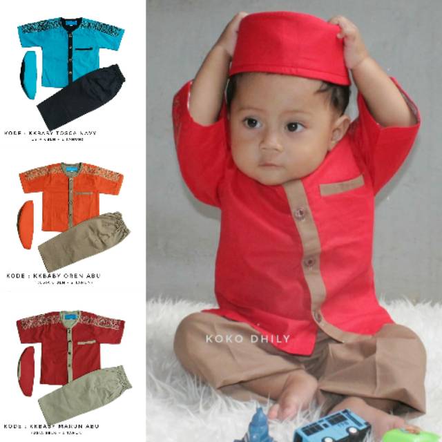 BAJU KOKO BAYI BORDIR usia 6 18 bulano Shopee Indonesia BAJU KOKO BAYI BORDIR usia 6 18 bulano Shopee Indonesia