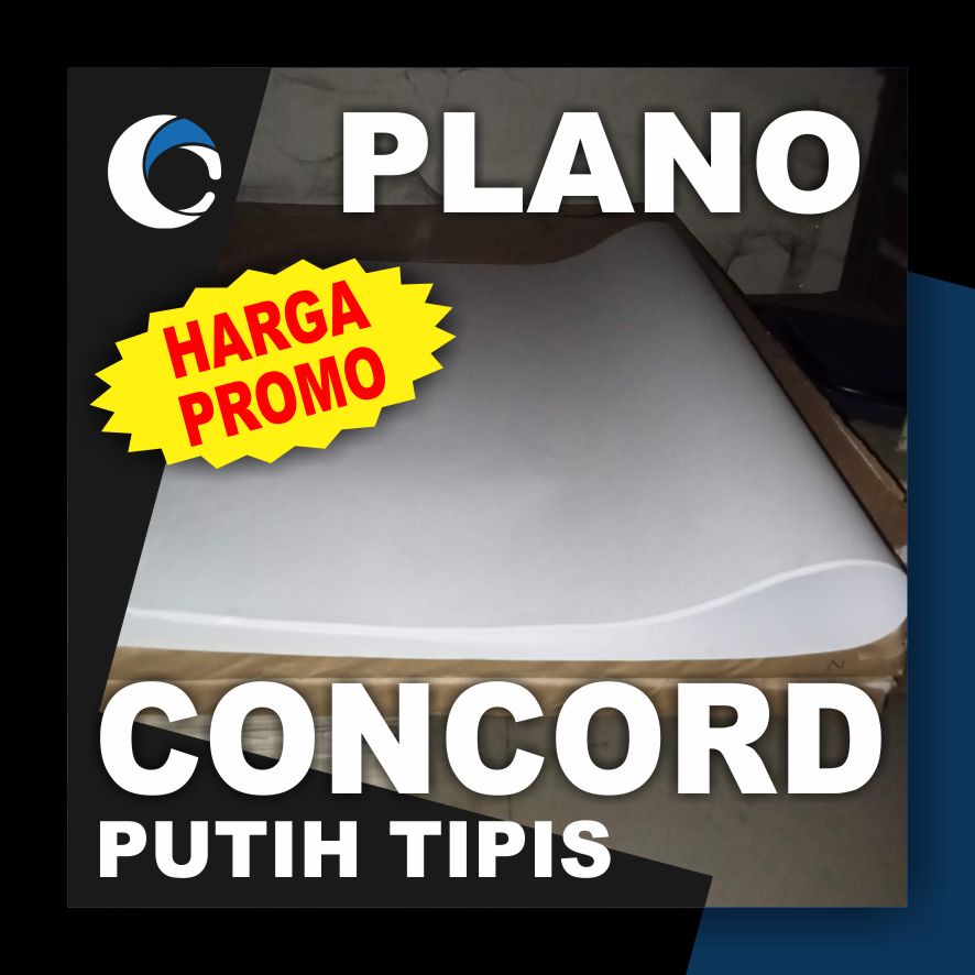 

KERTAS CONCORDE PUTIH TIPIS 90 GSM Uk [ PLANO ] 79 cm X 109 cm ( 10 LEMBAR )