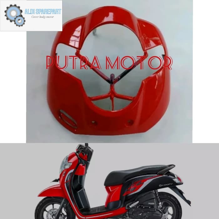 Tameng dasi body depan scoopy fi new merah scoopy donat 2017 2018