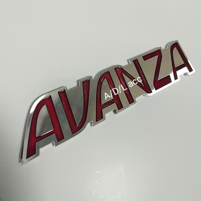 emblem STIKER STICKER mobil LOGO toyota avanza plat keras KOMBINASI merah PLATINUM SILVER