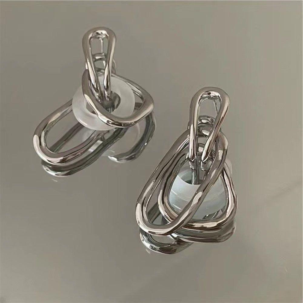 Mxbeauty Opals Earrings Menjuntai Anting Kepribadian Multilayer Irregular Round Woman Anting Gaya Korea